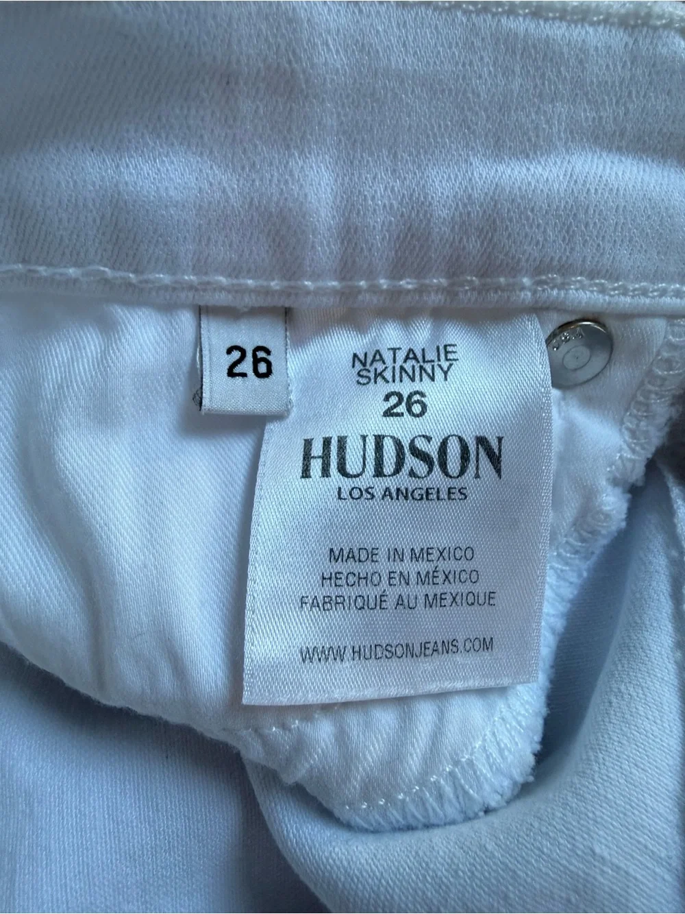 NWT Hudson Natalie Midrise Crop Super Skinny Jeans in White